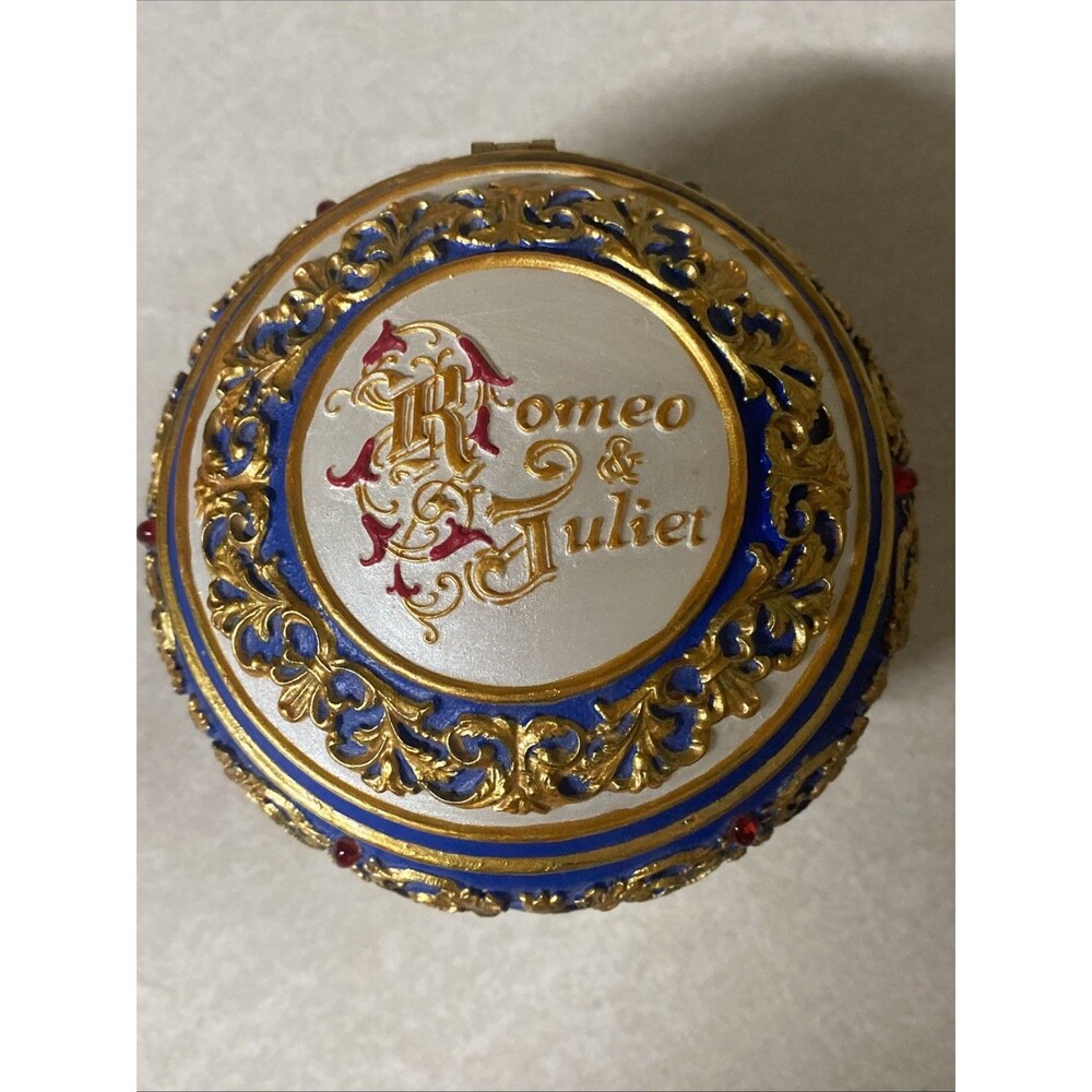 Romeo & Juliet San Francisco Music Box Company Hinged Trinket Music Box Rare
